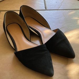 jCrew size 5 women’s black slip ons